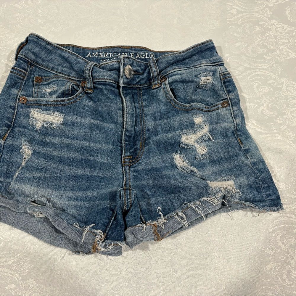 American Eagle Outfitters Women's Blue Denim Shorts size 0